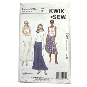 Vintage Y2K, uncut, factory folded Kwik Sew Pattern 3097  XS - Xl